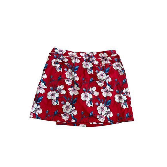 SPORT HALEY Red Tropical Floral Print Skort Size Large - Picture 3 of 8